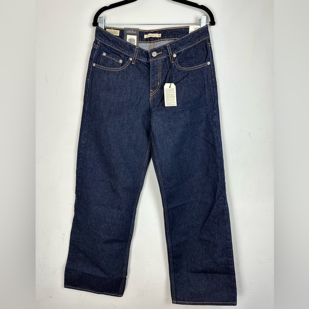 Levi's Premium Low Loose Jeans Womens Size 29x32 Mid Rise Dark Wash